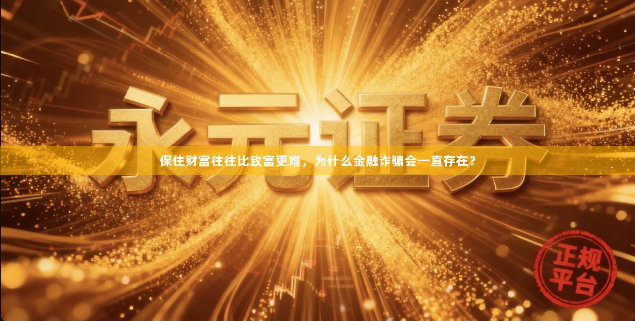 保住财富往往比致富更难，为什么金融诈骗会一直存在？